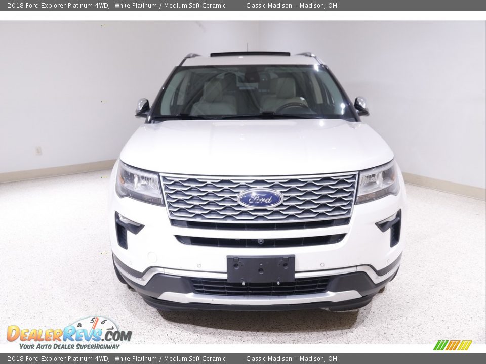 2018 Ford Explorer Platinum 4WD White Platinum / Medium Soft Ceramic Photo #2