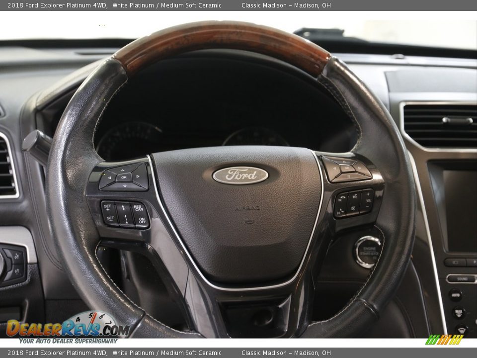 2018 Ford Explorer Platinum 4WD White Platinum / Medium Soft Ceramic Photo #8