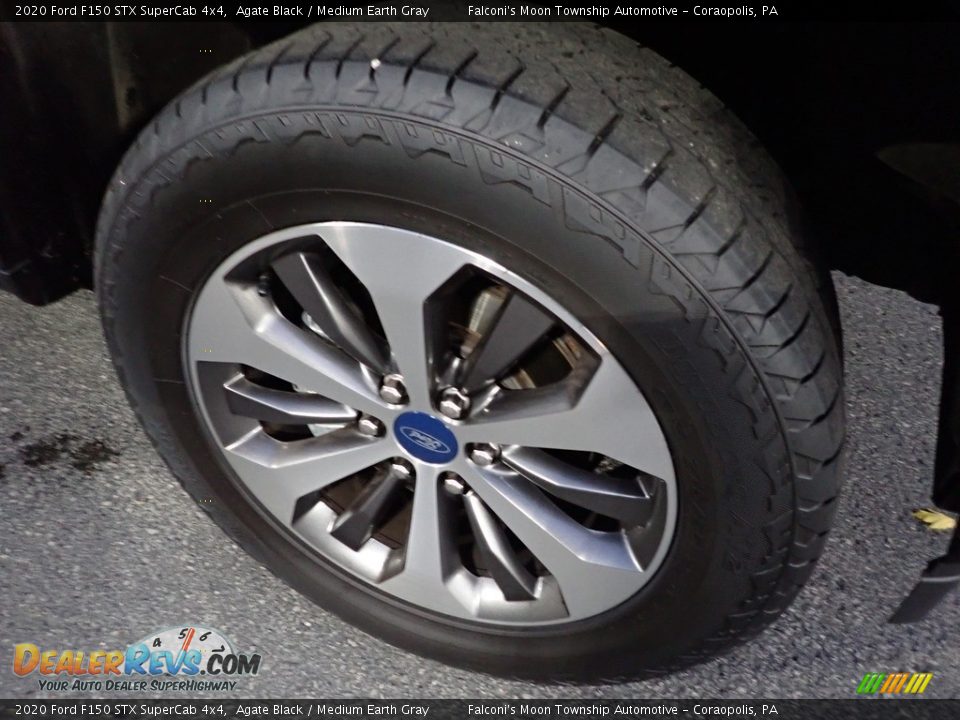 2020 Ford F150 STX SuperCab 4x4 Agate Black / Medium Earth Gray Photo #9