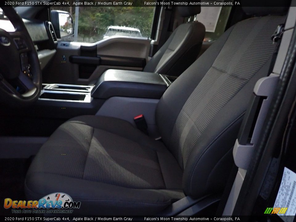 2020 Ford F150 STX SuperCab 4x4 Agate Black / Medium Earth Gray Photo #15