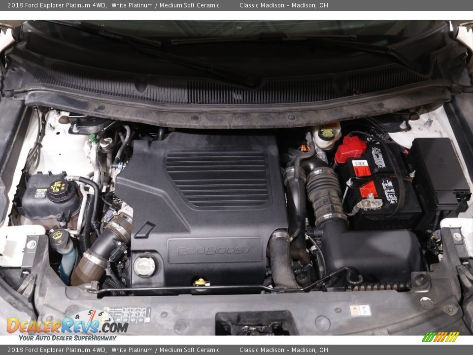 2018 Ford Explorer Platinum 4WD White Platinum / Medium Soft Ceramic Photo #24