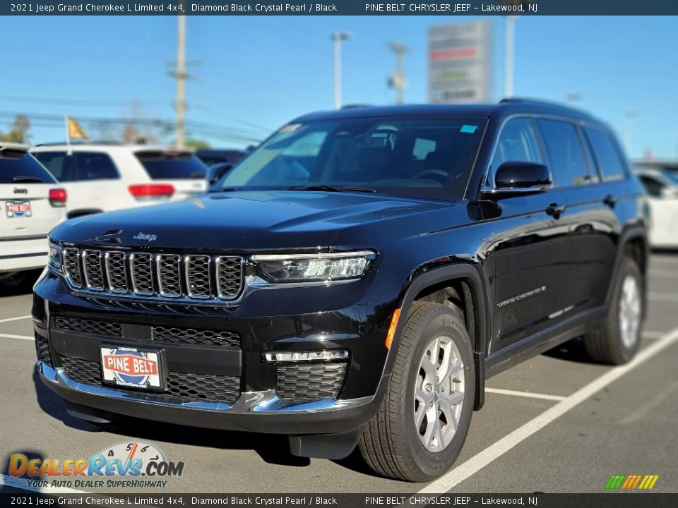 2021 Jeep Grand Cherokee L Limited 4x4 Diamond Black Crystal Pearl / Black Photo #1