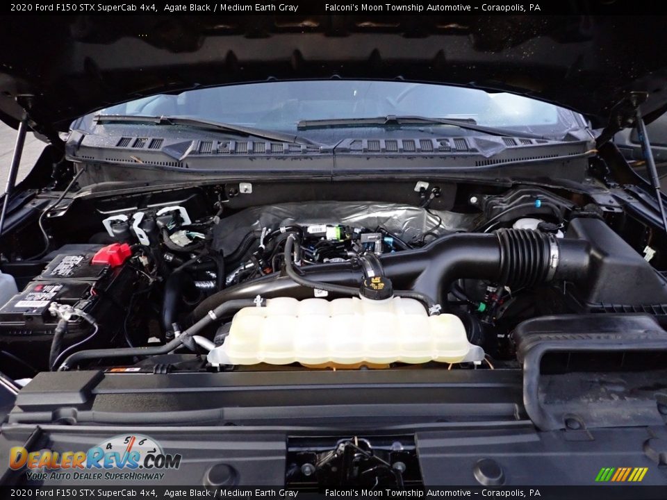 2020 Ford F150 STX SuperCab 4x4 Agate Black / Medium Earth Gray Photo #25