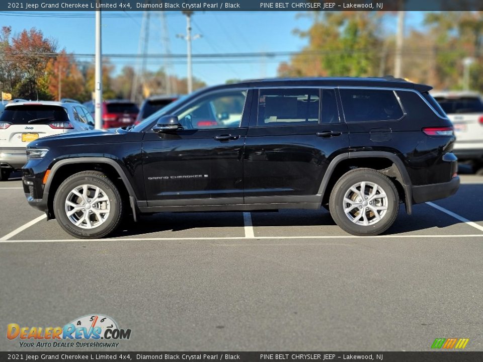 2021 Jeep Grand Cherokee L Limited 4x4 Diamond Black Crystal Pearl / Black Photo #4
