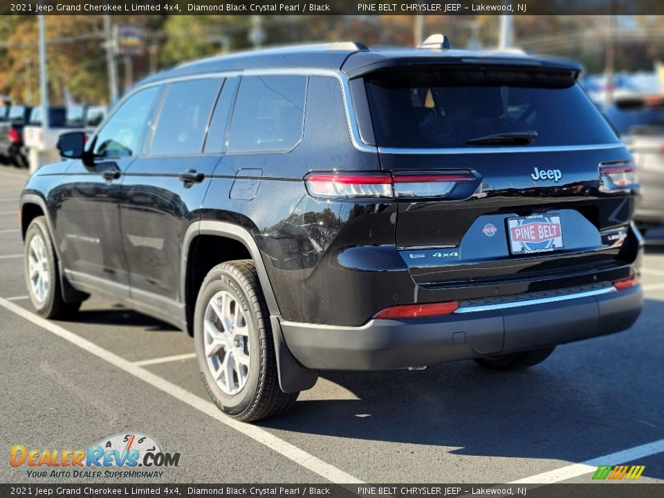 2021 Jeep Grand Cherokee L Limited 4x4 Diamond Black Crystal Pearl / Black Photo #6