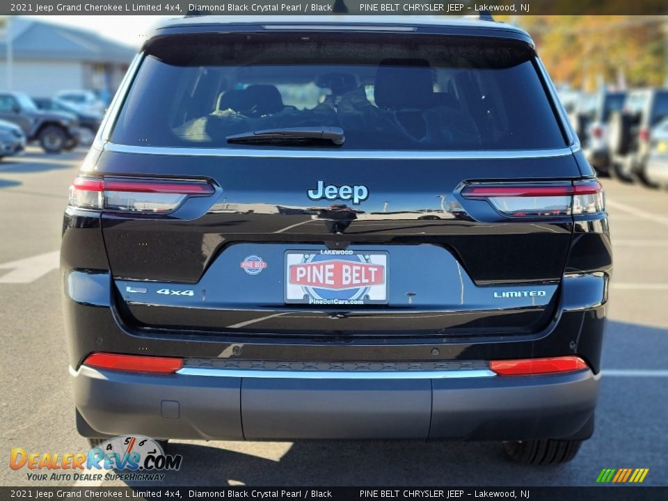 2021 Jeep Grand Cherokee L Limited 4x4 Diamond Black Crystal Pearl / Black Photo #7