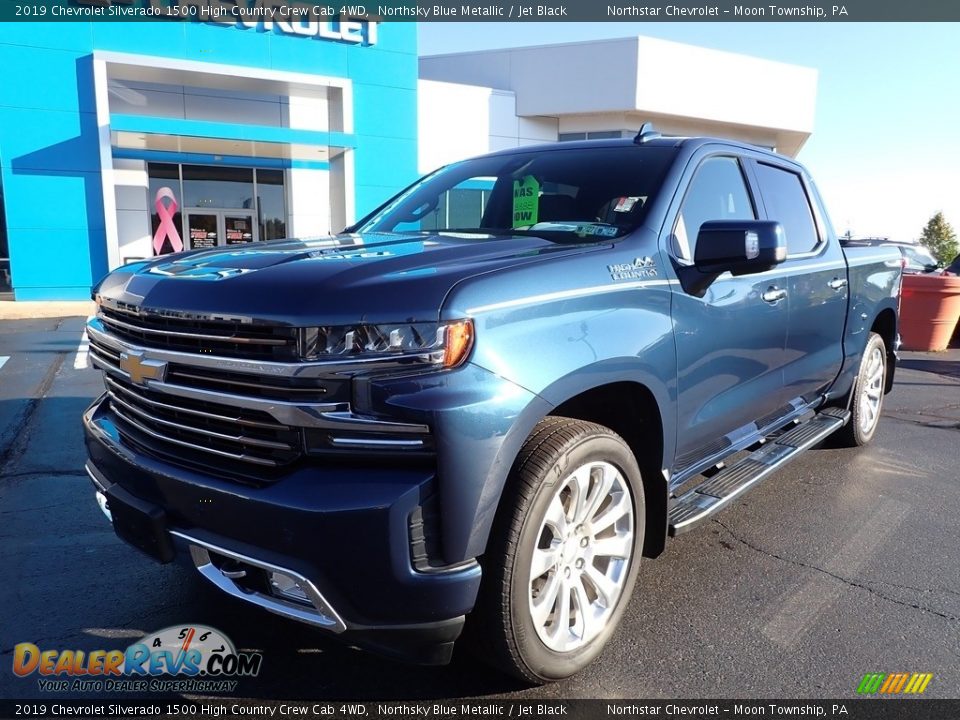 2019 Chevrolet Silverado 1500 High Country Crew Cab 4WD Northsky Blue Metallic / Jet Black Photo #2