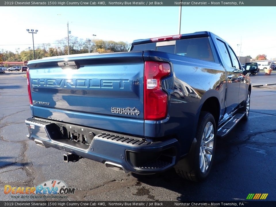 2019 Chevrolet Silverado 1500 High Country Crew Cab 4WD Northsky Blue Metallic / Jet Black Photo #7