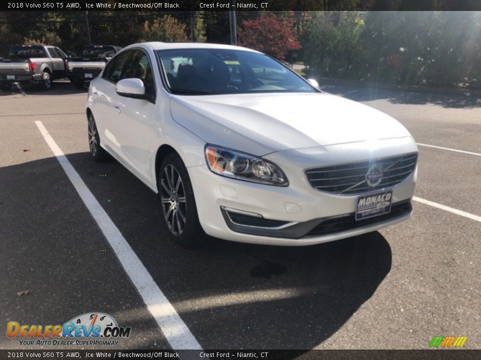 2018 Volvo S60 T5 AWD Ice White / Beechwood/Off Black Photo #2