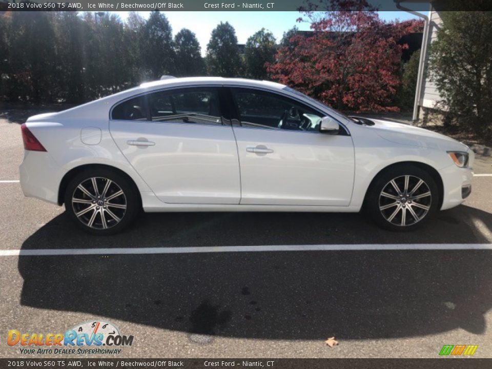 2018 Volvo S60 T5 AWD Ice White / Beechwood/Off Black Photo #3
