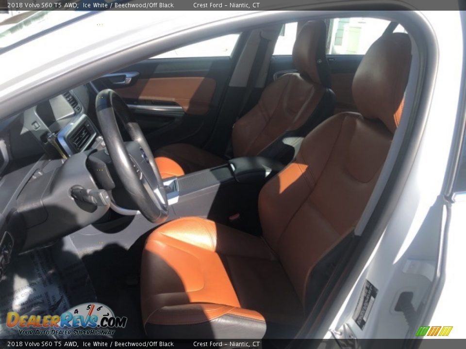 2018 Volvo S60 T5 AWD Ice White / Beechwood/Off Black Photo #12