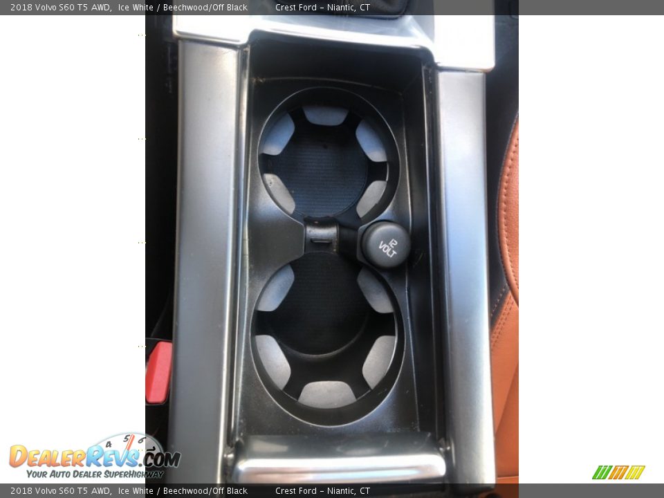 2018 Volvo S60 T5 AWD Ice White / Beechwood/Off Black Photo #17