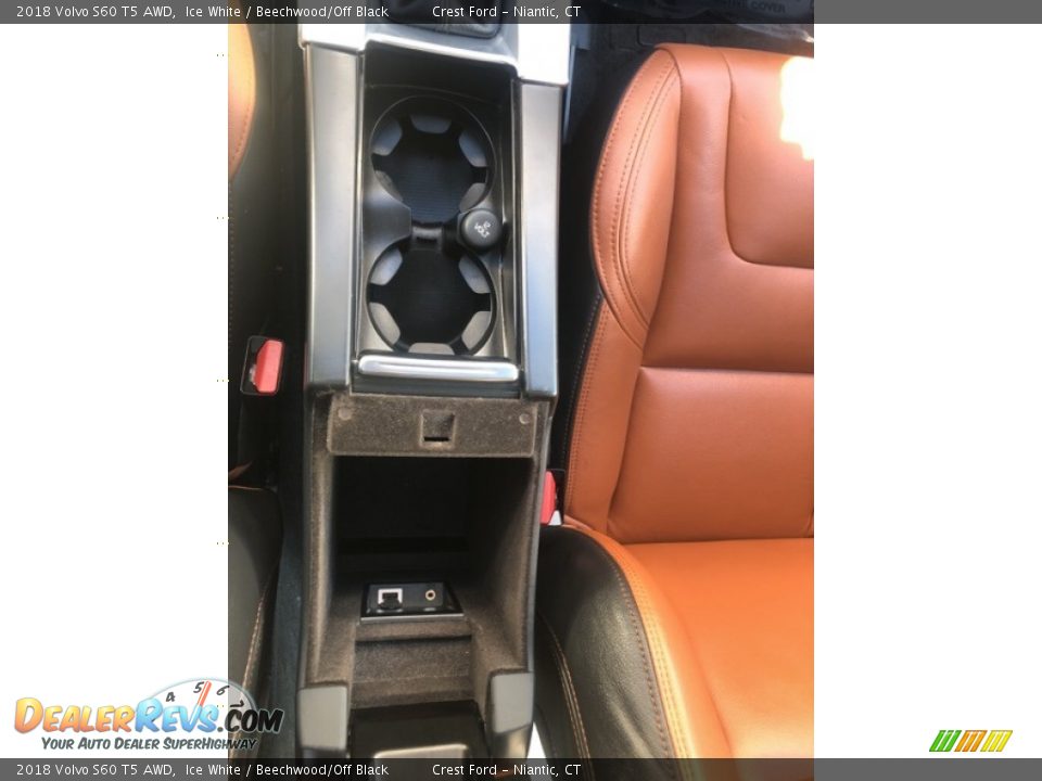 2018 Volvo S60 T5 AWD Ice White / Beechwood/Off Black Photo #18