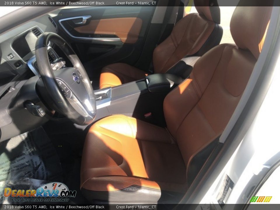 2018 Volvo S60 T5 AWD Ice White / Beechwood/Off Black Photo #19