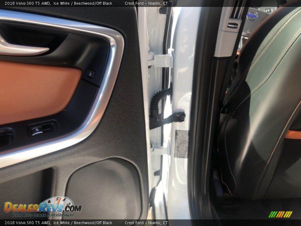 2018 Volvo S60 T5 AWD Ice White / Beechwood/Off Black Photo #21