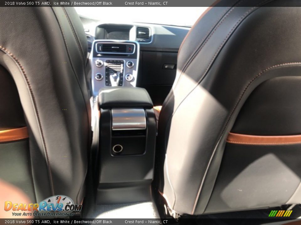 2018 Volvo S60 T5 AWD Ice White / Beechwood/Off Black Photo #24