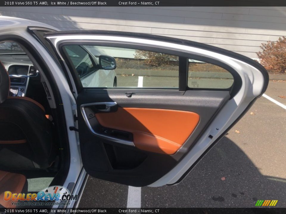 2018 Volvo S60 T5 AWD Ice White / Beechwood/Off Black Photo #26