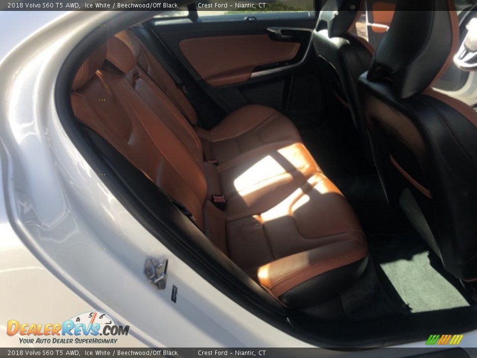 2018 Volvo S60 T5 AWD Ice White / Beechwood/Off Black Photo #28