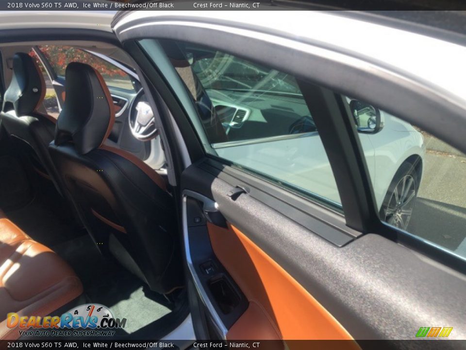 2018 Volvo S60 T5 AWD Ice White / Beechwood/Off Black Photo #30