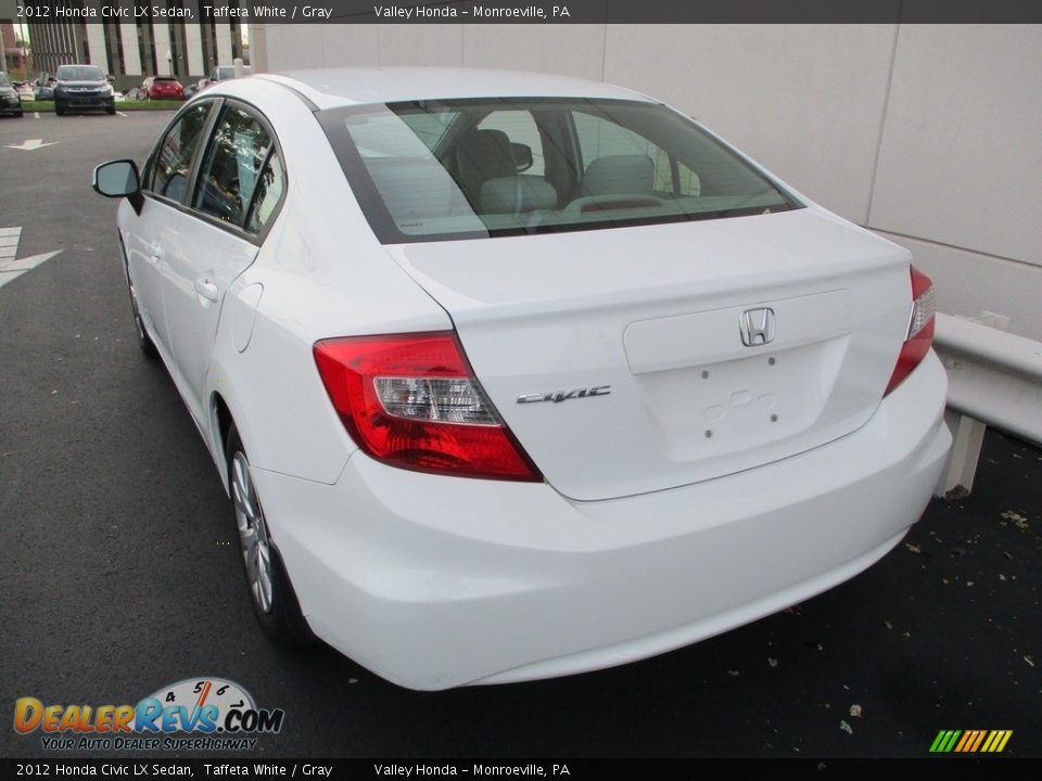 2012 Honda Civic LX Sedan Taffeta White / Gray Photo #3