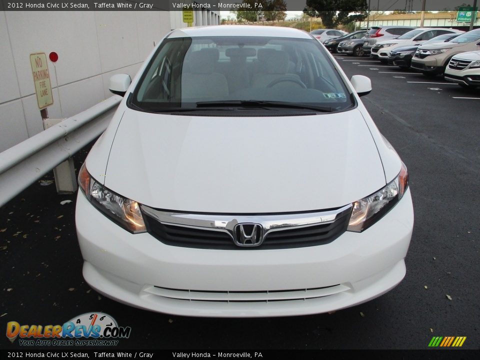 2012 Honda Civic LX Sedan Taffeta White / Gray Photo #8