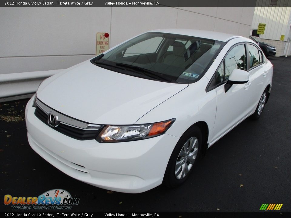 2012 Honda Civic LX Sedan Taffeta White / Gray Photo #9