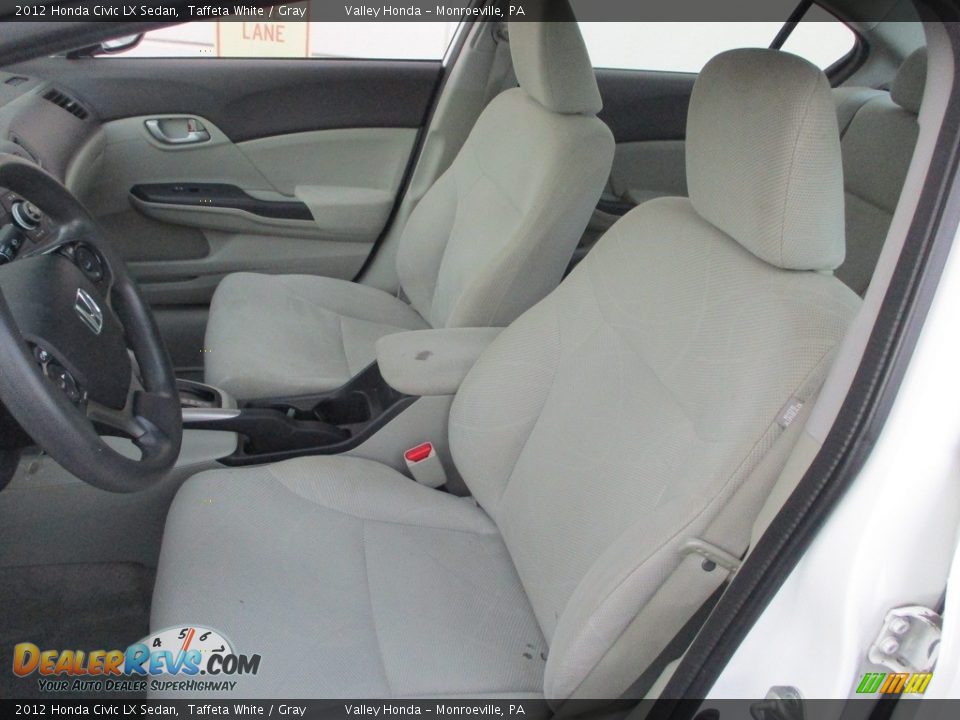 2012 Honda Civic LX Sedan Taffeta White / Gray Photo #11