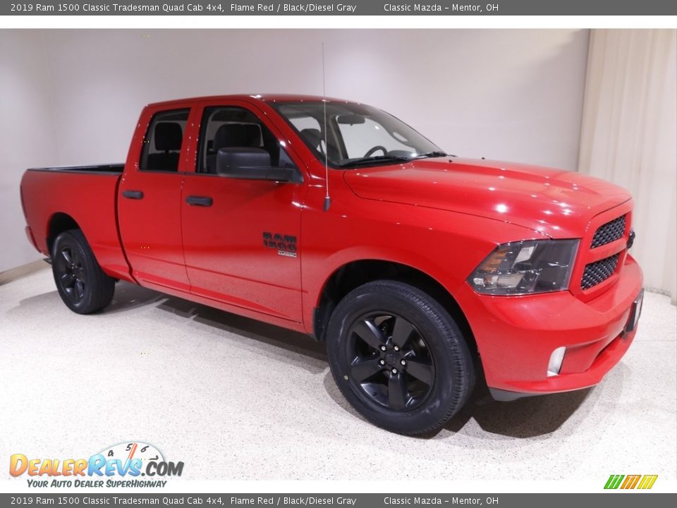 2019 Ram 1500 Classic Tradesman Quad Cab 4x4 Flame Red / Black/Diesel Gray Photo #1