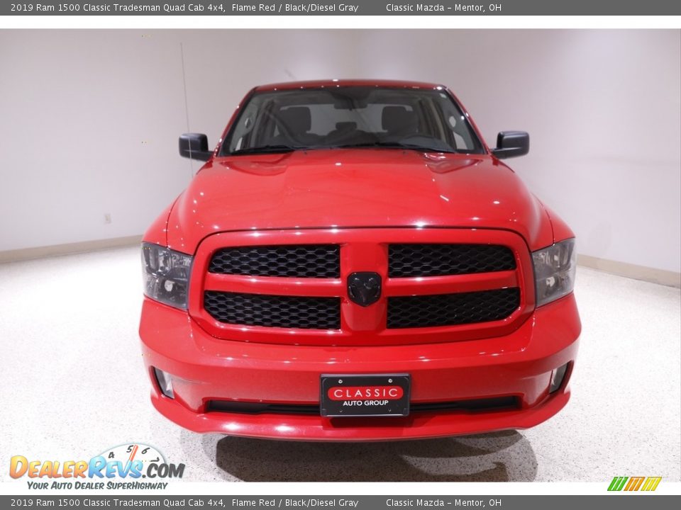 2019 Ram 1500 Classic Tradesman Quad Cab 4x4 Flame Red / Black/Diesel Gray Photo #2