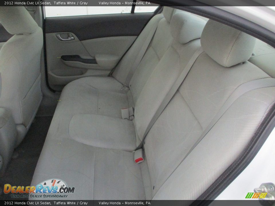 2012 Honda Civic LX Sedan Taffeta White / Gray Photo #12