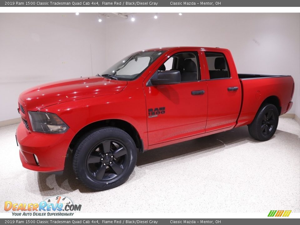 2019 Ram 1500 Classic Tradesman Quad Cab 4x4 Flame Red / Black/Diesel Gray Photo #3