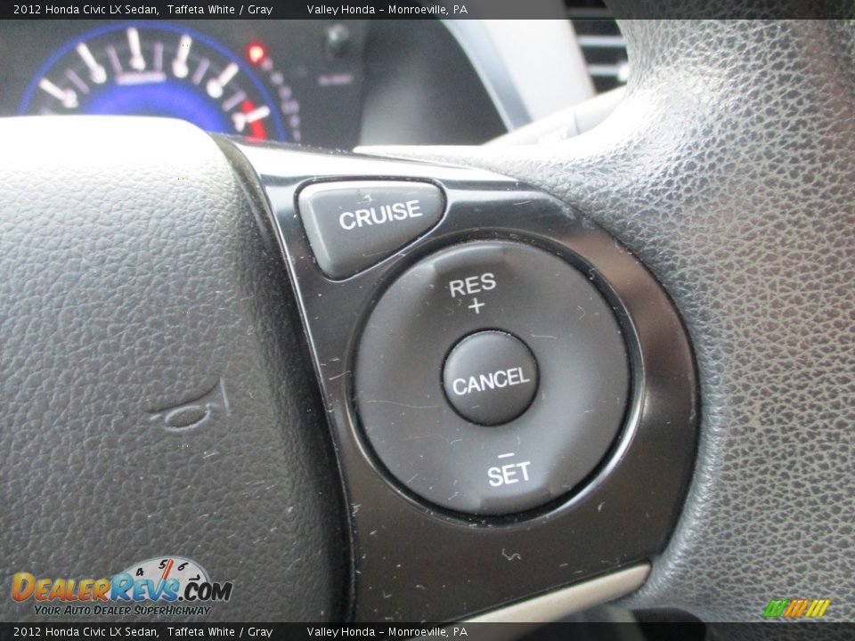 2012 Honda Civic LX Sedan Taffeta White / Gray Photo #16