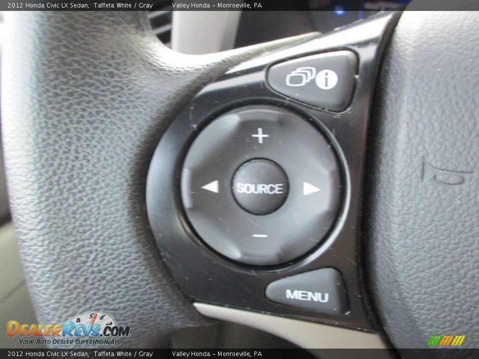 2012 Honda Civic LX Sedan Taffeta White / Gray Photo #17