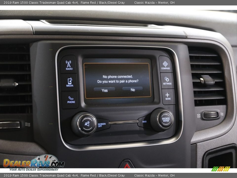 2019 Ram 1500 Classic Tradesman Quad Cab 4x4 Flame Red / Black/Diesel Gray Photo #11