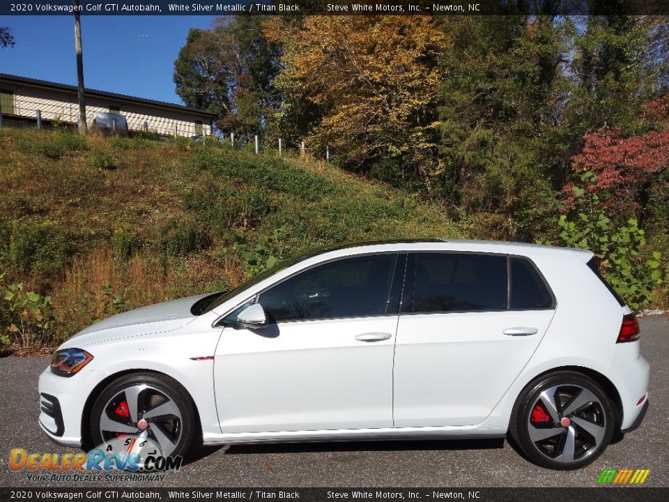 White Silver Metallic 2020 Volkswagen Golf GTI Autobahn Photo #1