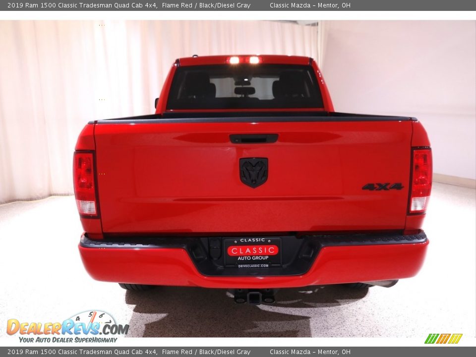 2019 Ram 1500 Classic Tradesman Quad Cab 4x4 Flame Red / Black/Diesel Gray Photo #17