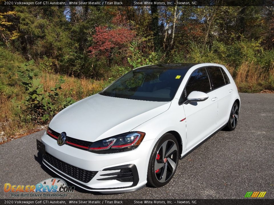 2020 Volkswagen Golf GTI Autobahn White Silver Metallic / Titan Black Photo #3