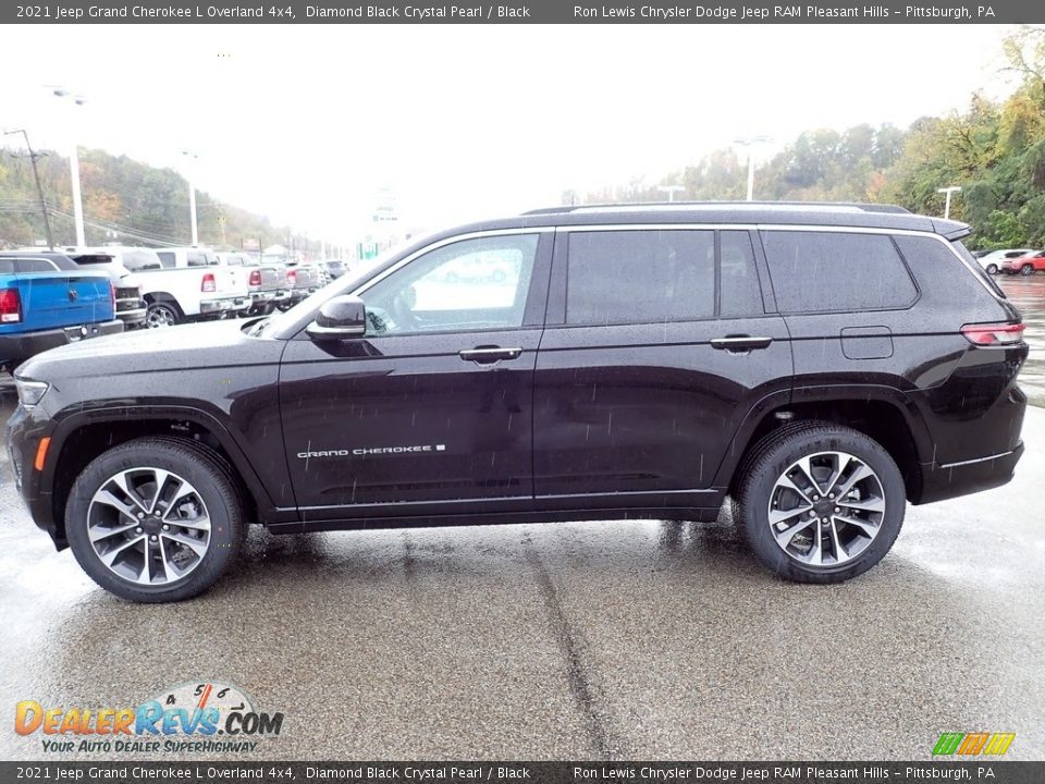 2021 Jeep Grand Cherokee L Overland 4x4 Diamond Black Crystal Pearl / Black Photo #2