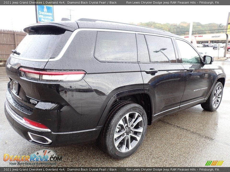 2021 Jeep Grand Cherokee L Overland 4x4 Diamond Black Crystal Pearl / Black Photo #6