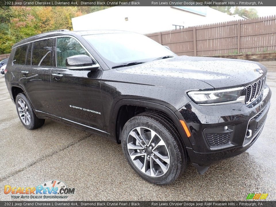 2021 Jeep Grand Cherokee L Overland 4x4 Diamond Black Crystal Pearl / Black Photo #8