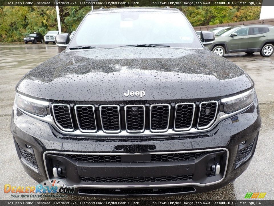 2021 Jeep Grand Cherokee L Overland 4x4 Diamond Black Crystal Pearl / Black Photo #9