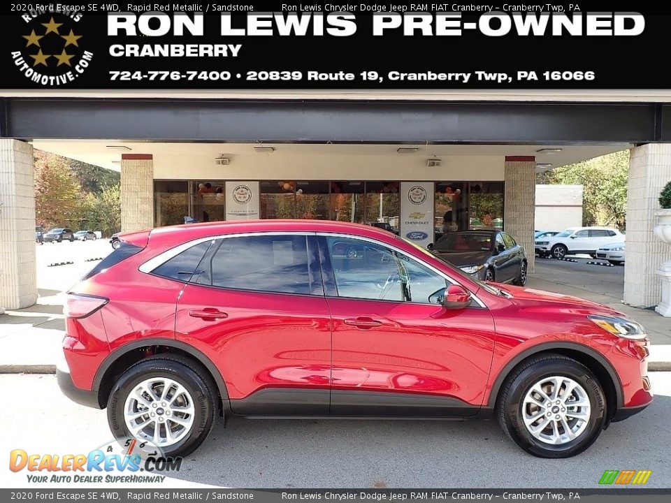 2020 Ford Escape SE 4WD Rapid Red Metallic / Sandstone Photo #1