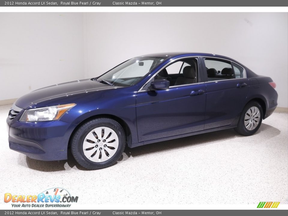 2012 Honda Accord LX Sedan Royal Blue Pearl / Gray Photo #3