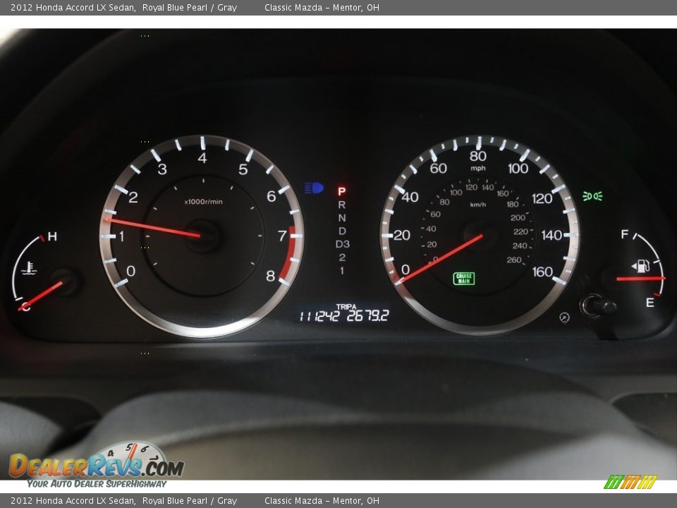 2012 Honda Accord LX Sedan Royal Blue Pearl / Gray Photo #8