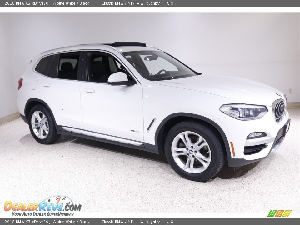 2018 BMW X3 xDrive30i Alpine White / Black Photo #1