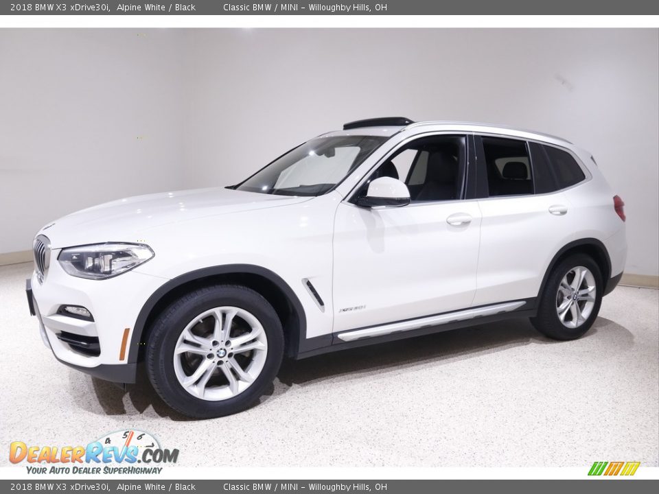 2018 BMW X3 xDrive30i Alpine White / Black Photo #3