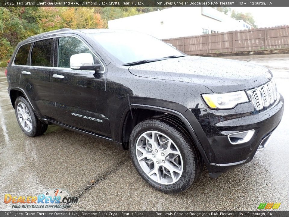 2021 Jeep Grand Cherokee Overland 4x4 Diamond Black Crystal Pearl / Black Photo #8