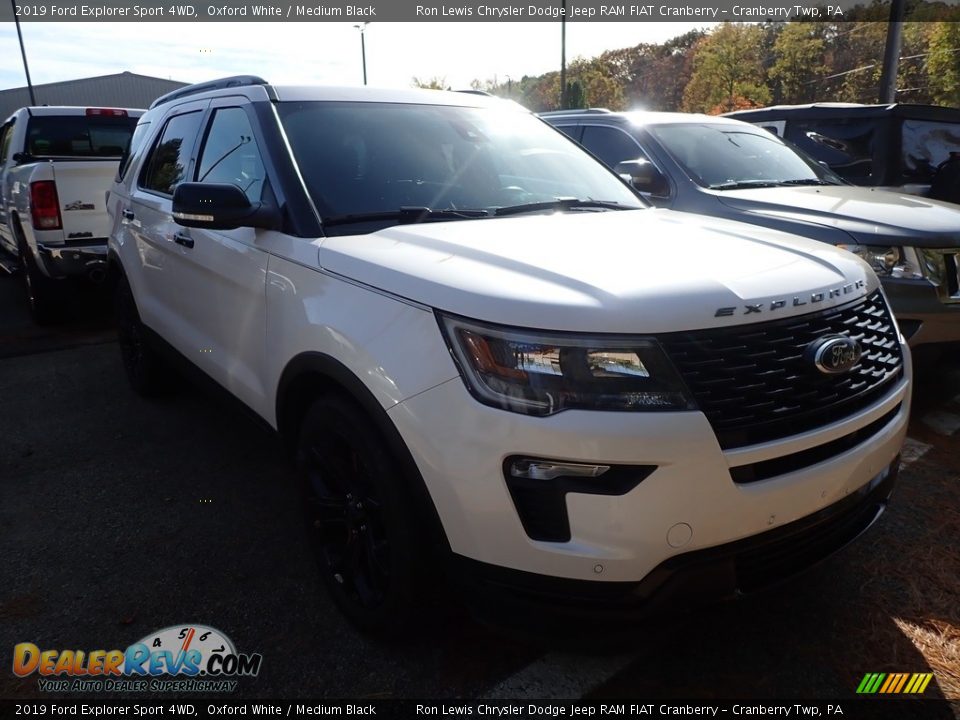 2019 Ford Explorer Sport 4WD Oxford White / Medium Black Photo #2