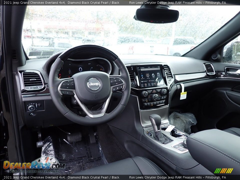 Black Interior - 2021 Jeep Grand Cherokee Overland 4x4 Photo #13