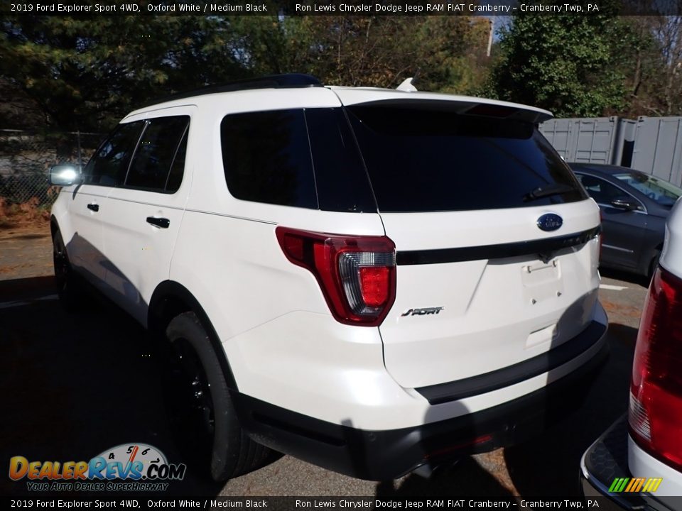 2019 Ford Explorer Sport 4WD Oxford White / Medium Black Photo #3